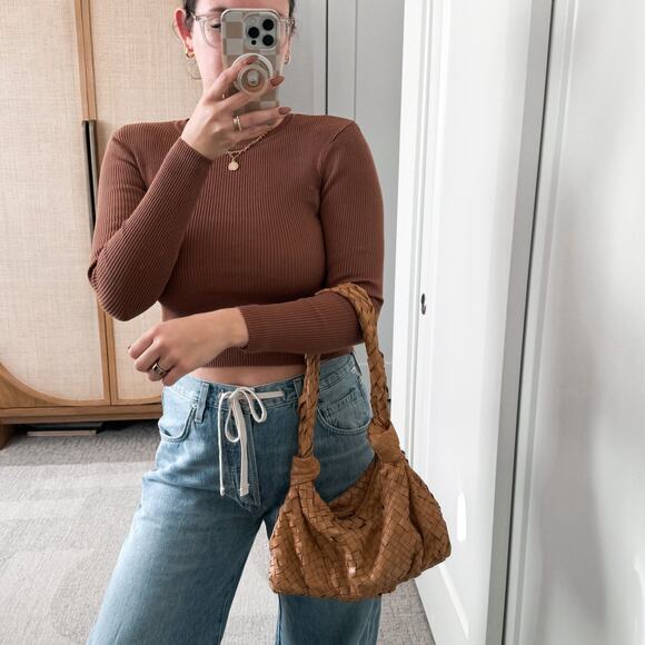 Cleobella Tan Woven Morgan Handbag - Picture 3 of 14